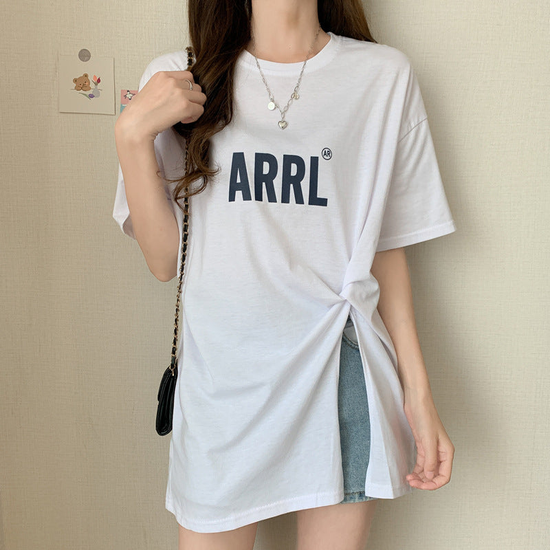 Design Sense Small Medium Length Irregular Slit Top
