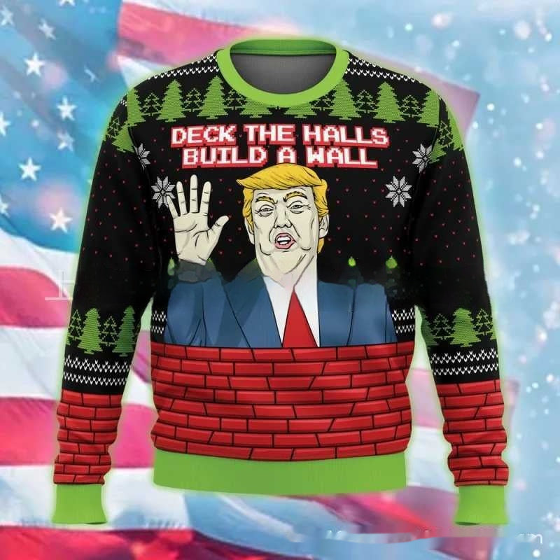 Digital Printing Men's And Women's Round Neck Sweater 3D