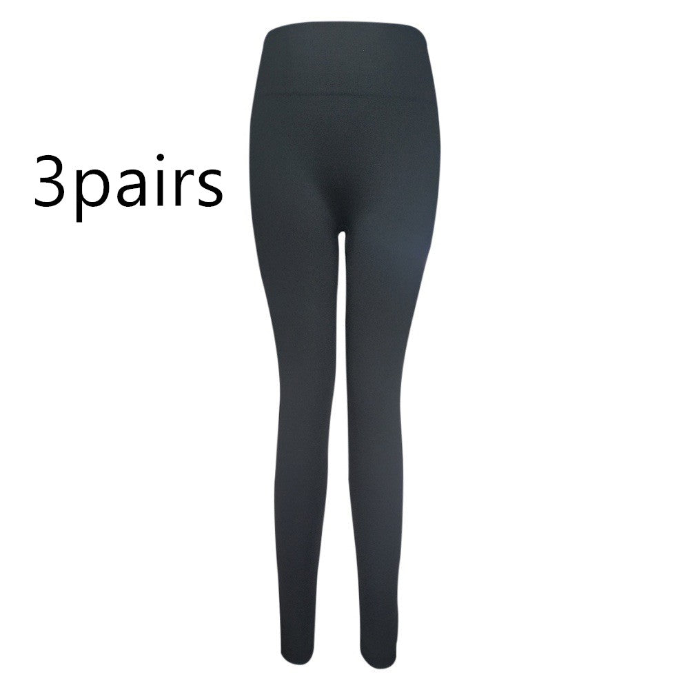 Superstræk Sømløse Strikkede Børstede Leggings