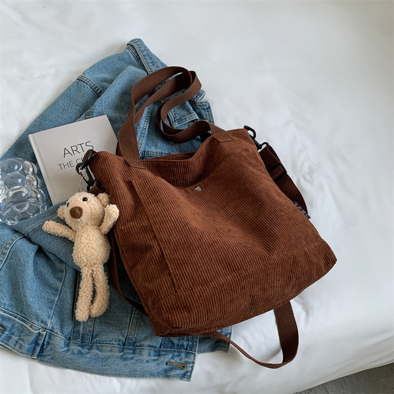 Corduroy Messenger Bag All-match Student Shoulder