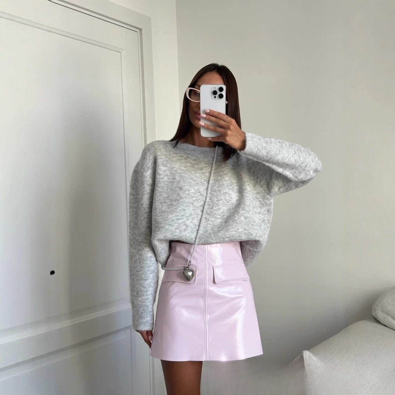 Retro Lazy Style Soft Glutinous Round-neck Comfortable Fashion Sweater