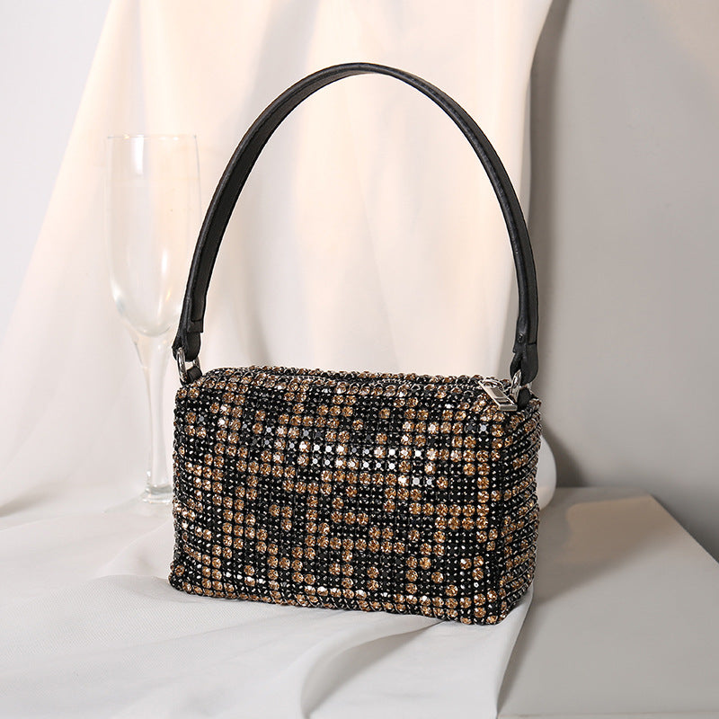 Rainbow Rhinestone Gradient Handbag