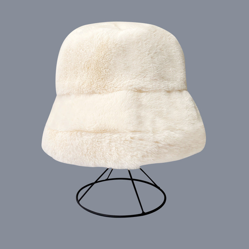 Women's All-match Cold Protection Warm Fisherman Hat Plush Basin Hat