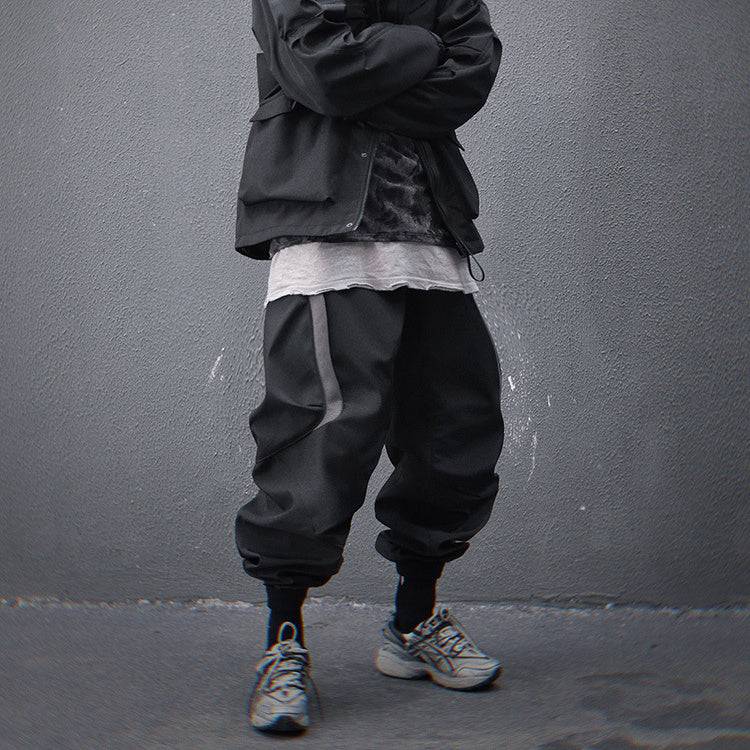 Mechanical Style Multi-pocket Loose Casual Hooded Jacket