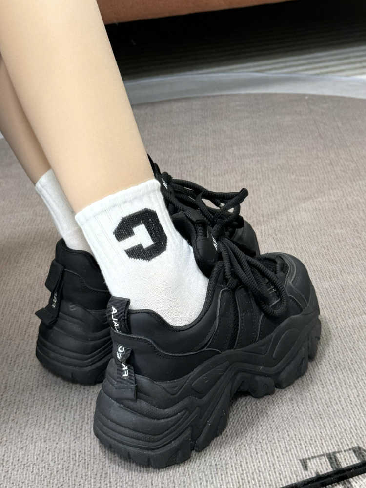 Raise The Bottom Dad Shoes Women's Breathable Net Cloth Casual Shoes  8cm