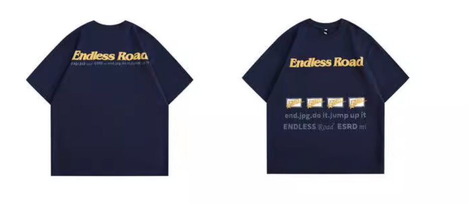 Dame T-shirt med amerikansk-inspireret tryk i bomuld og korte ærmer