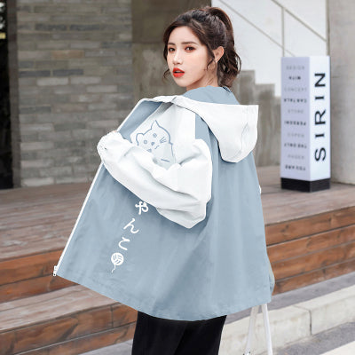Girls Junior High School Loose All Match Work Jacket
