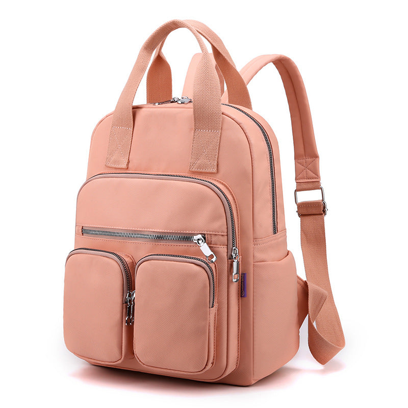Women's Fashion Large Capacity Multi-pocket Nylon Cloth Backpack
