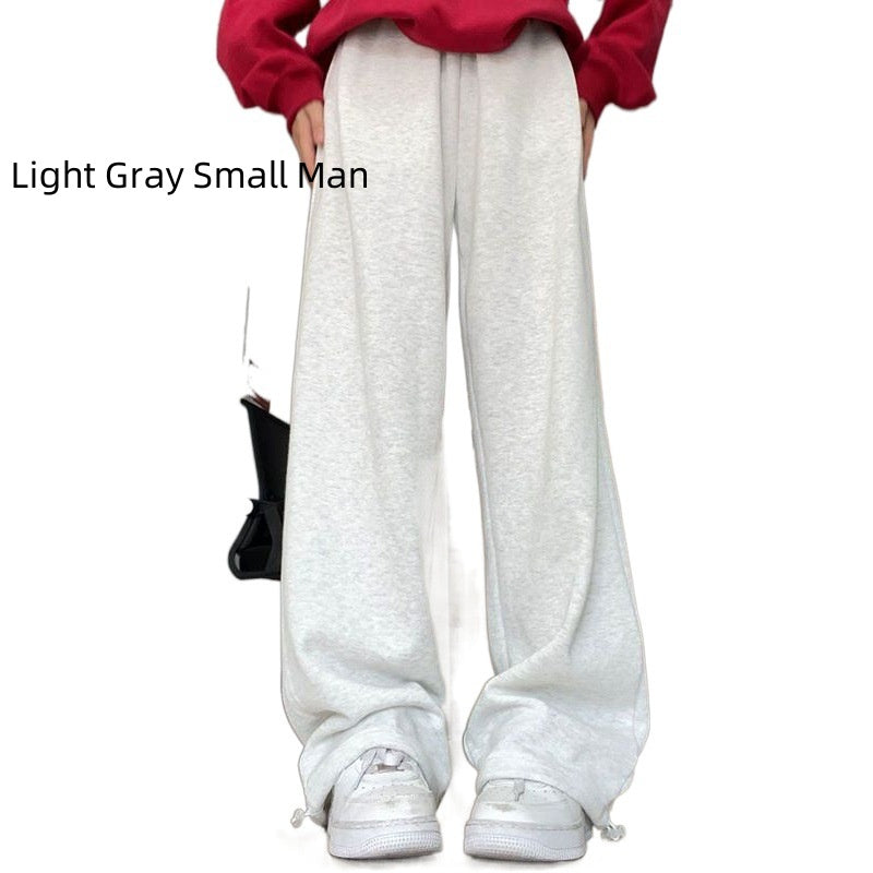 High Street Loose Wide Leg Leisure Ankle-tied Sweatpants