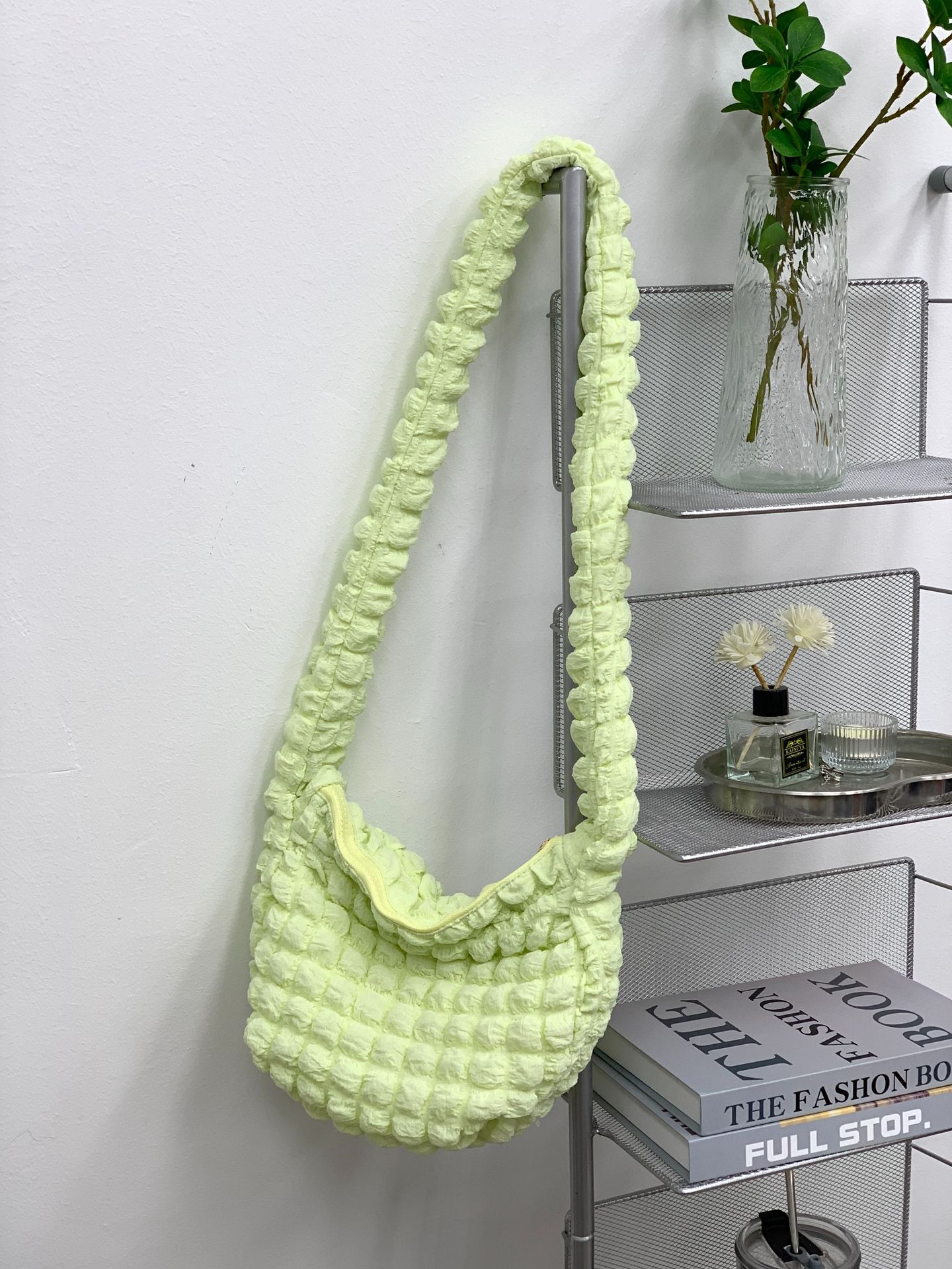 Kvinders Fashion Casual Rhombus Plisseret Skuldertaske
