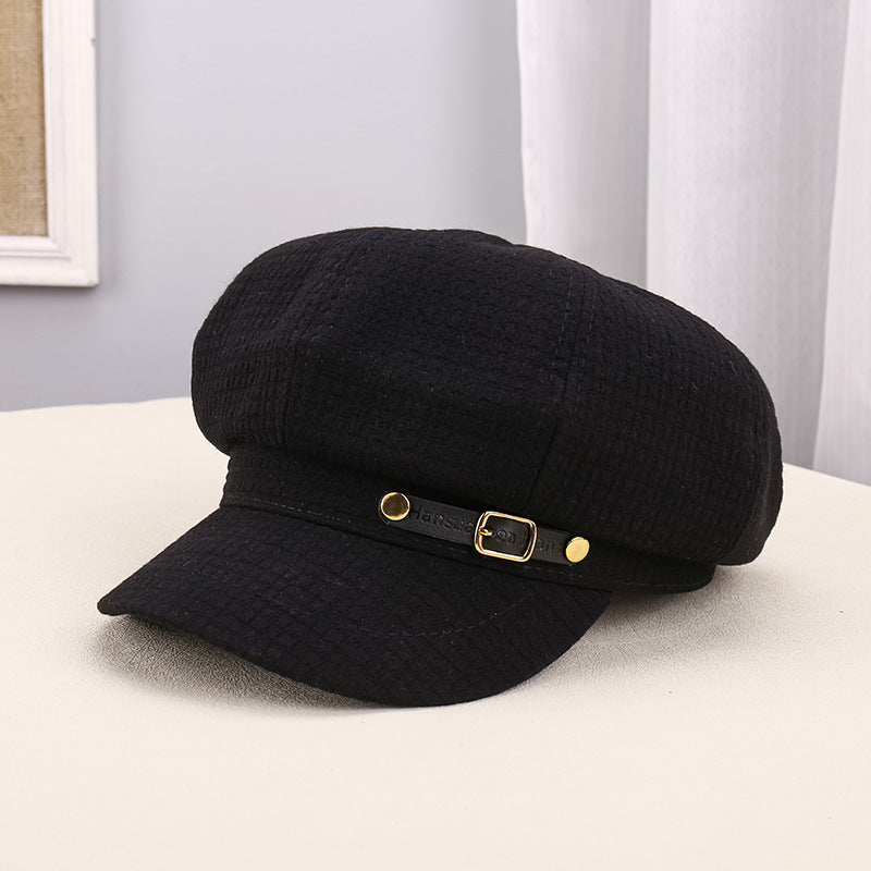 Women's Outdoor Warm Sunshade Pleated Octagonal Hat