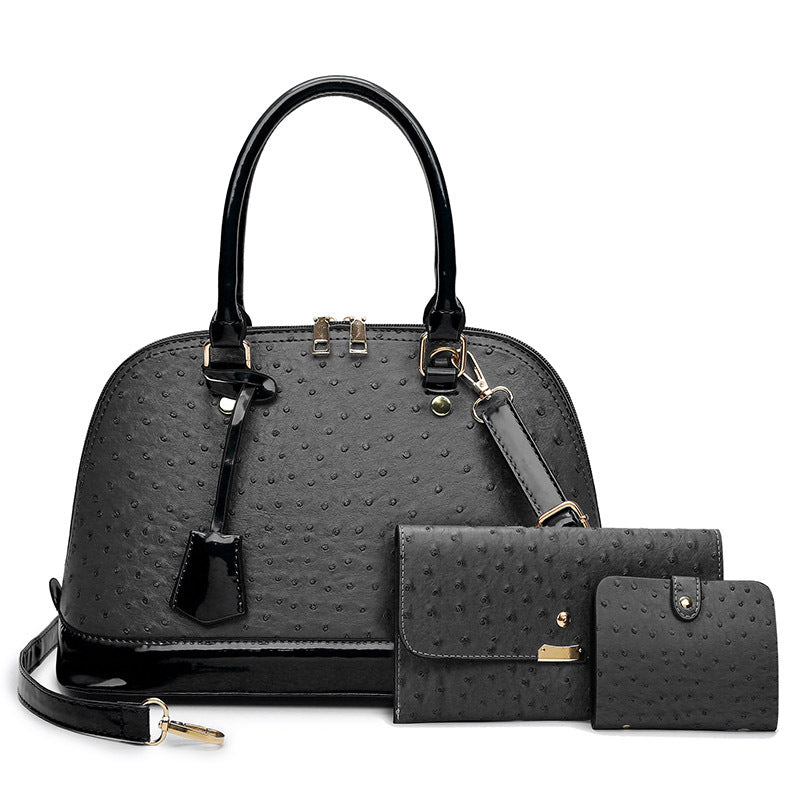 Fashion Ostrich Pattern Three Piece Cover Mother Bag