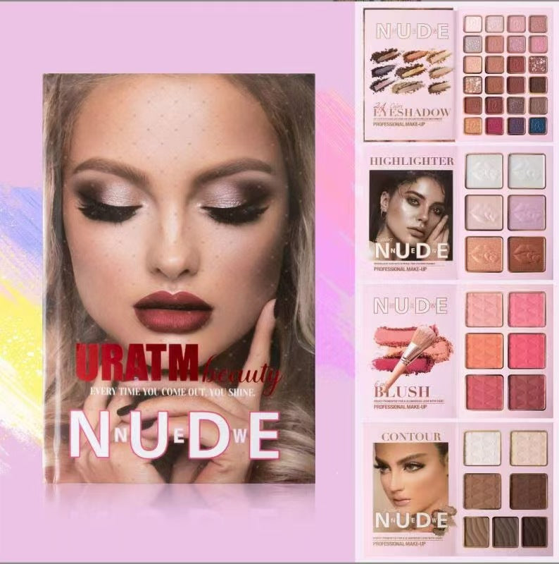 Multifunctional Eye Shadow Plate Matte Shimmer Blush Highlight Integrated