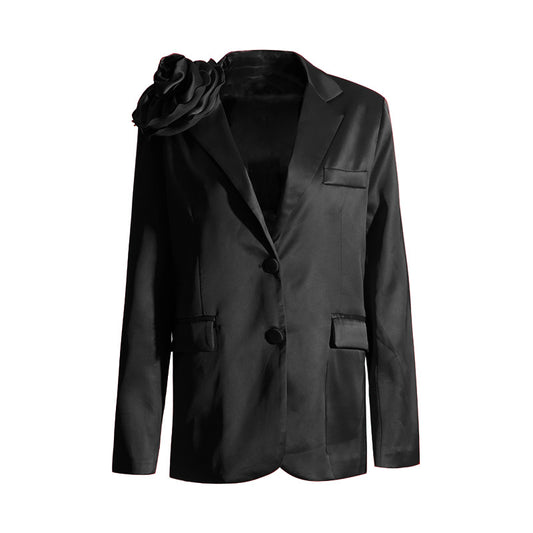 Suit Niche Design Stitching Three-dimensional Decoration Casual Women's