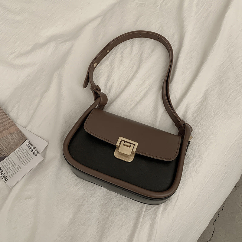 Women's Trendy Fashion Contrast Color Underarm Bag All Match