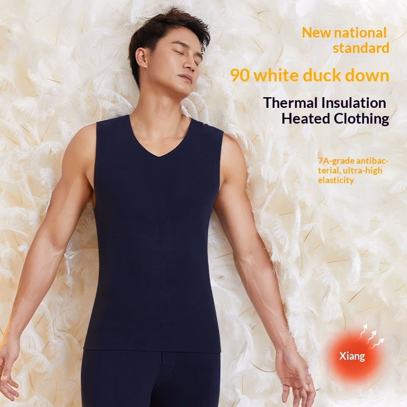 Men's Seamless Padded Down-filled Thermal Vest
