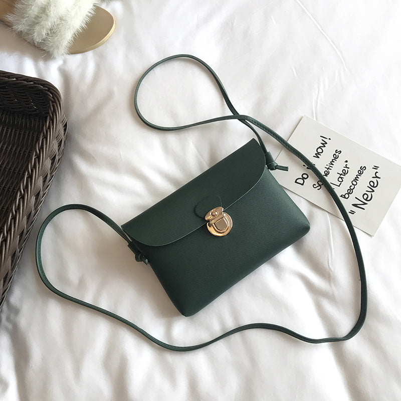 Women's Bag New Pouch Korean Mini Mortise Lock Small Square Bag Women's Shoulder Crossbody Bag Trendy Women's Bags
