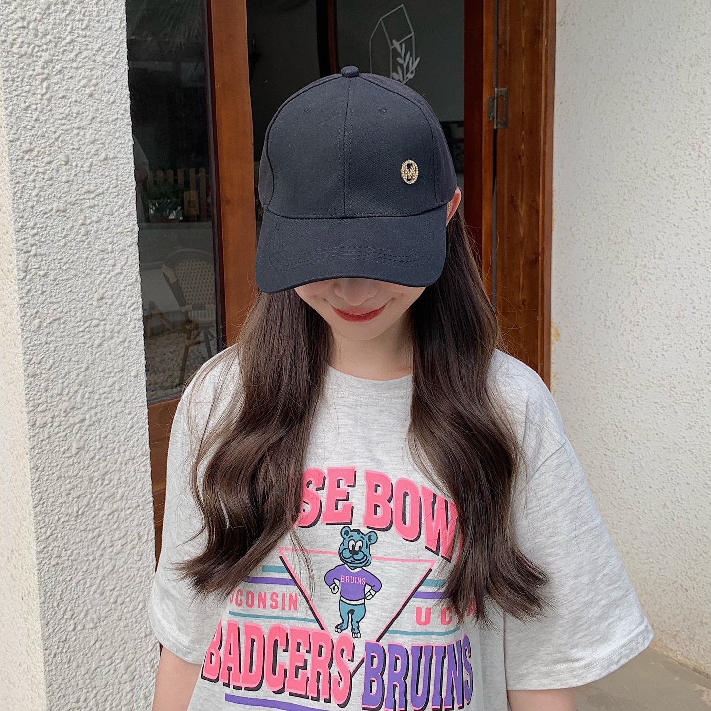 Summer Women's Cute Style Solid Color Sun Protection Hat