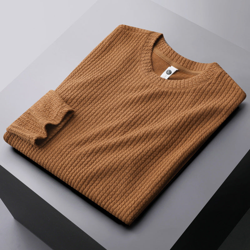 Men's Solid Color Bottoming Shirt Thickened Sweater