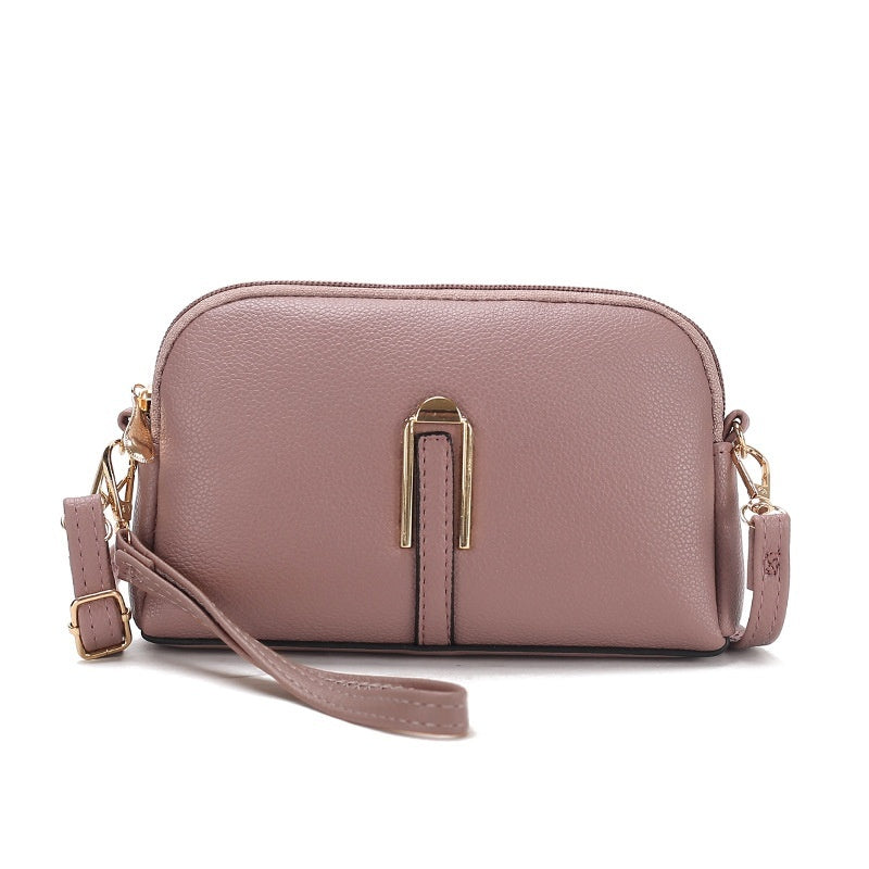 Ensfarvet Messenger Bag til Dame Mobiltelefon