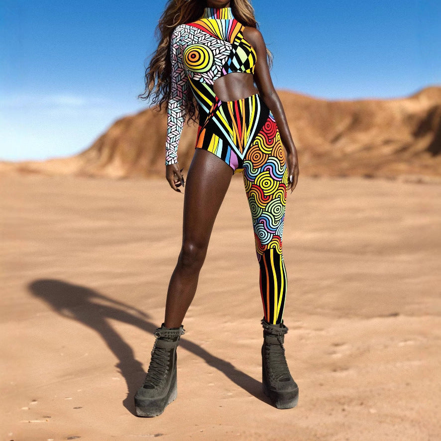 Halloween New Tights 3D Digital Printing One-piece Costume