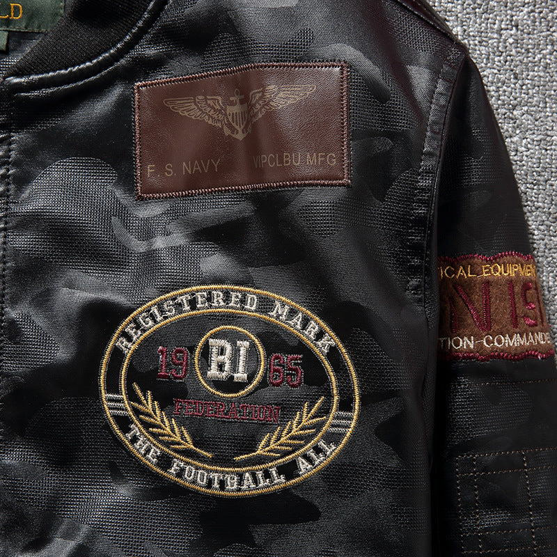 Men's Casual Fashion Leather Jacket Coat
