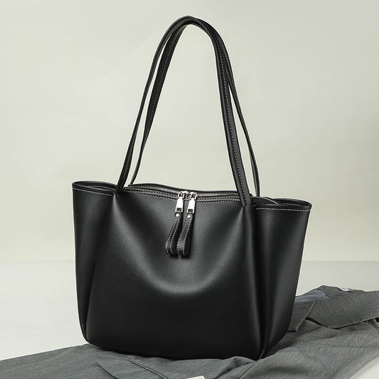 Women's Large-capacity Soft-leather Shoulder Bag
