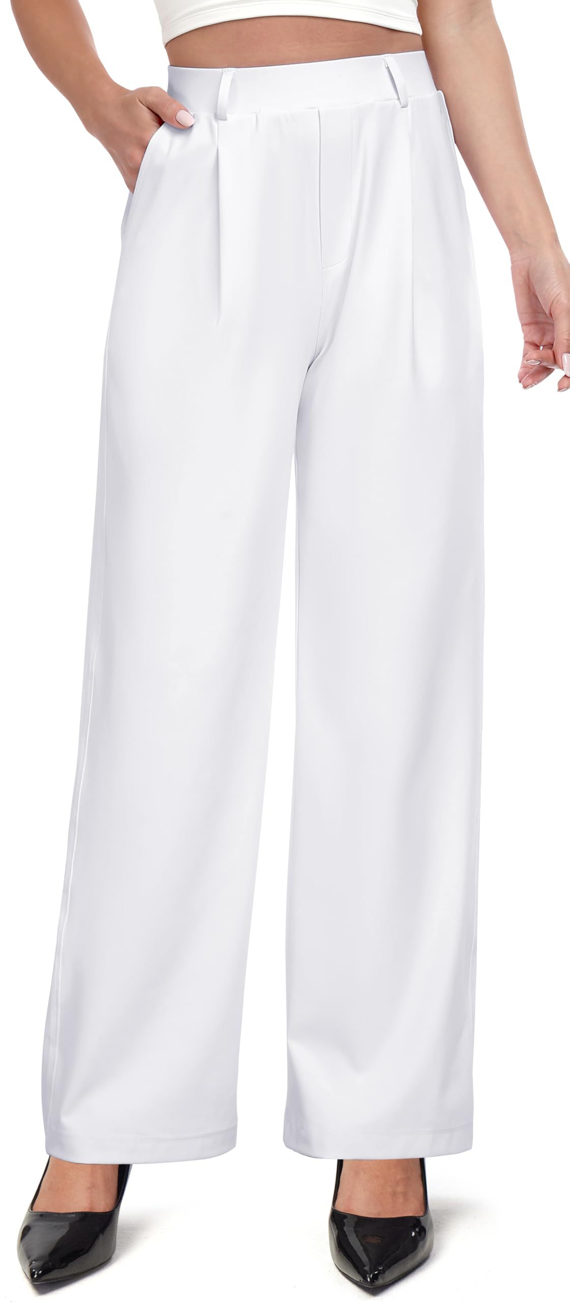Womens High-Waisted Stretchy Work Business Casual Pants