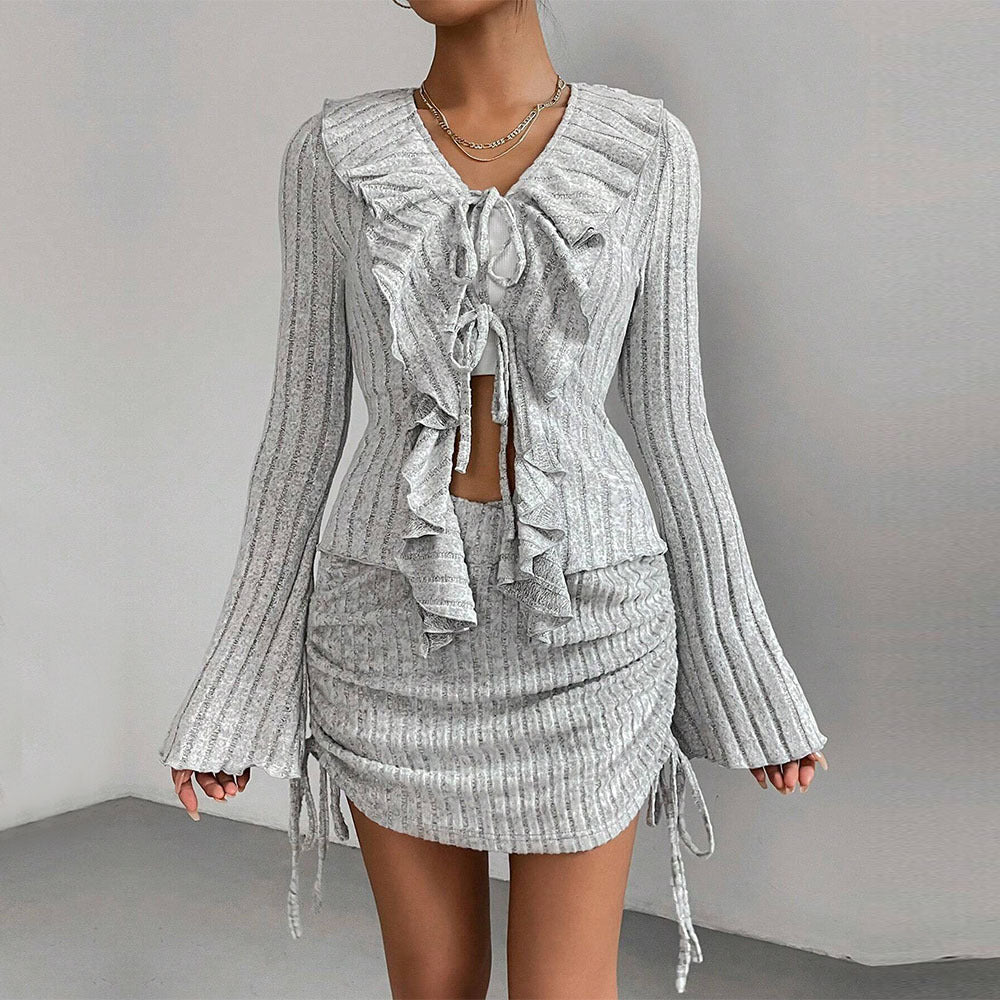 Women's Sexy Elegant Fashion Ruffled Slim-fit Suit