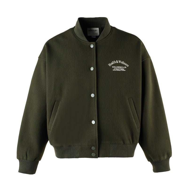Vintage Themed Embroidered Cropped Jacket Oversized
