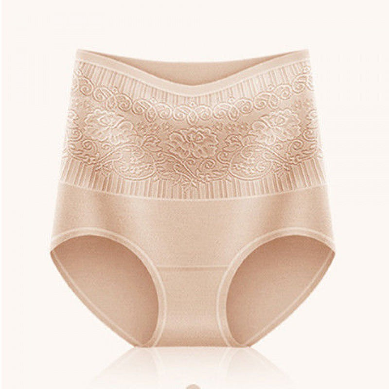 High Waist Abdomen Hip Raise Large Size Cotton Lace Sexy Panties