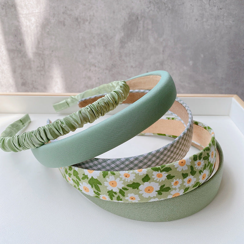 Floral Fabric Solid Color Clip For Women