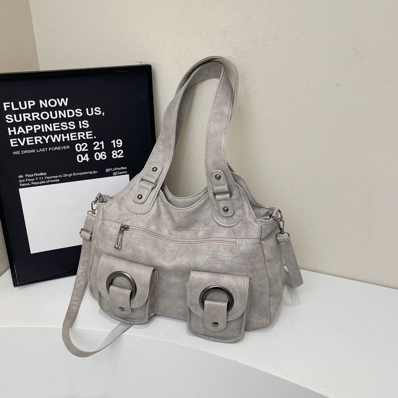 Women's Leather Vintage Sports Shoulder Bag
