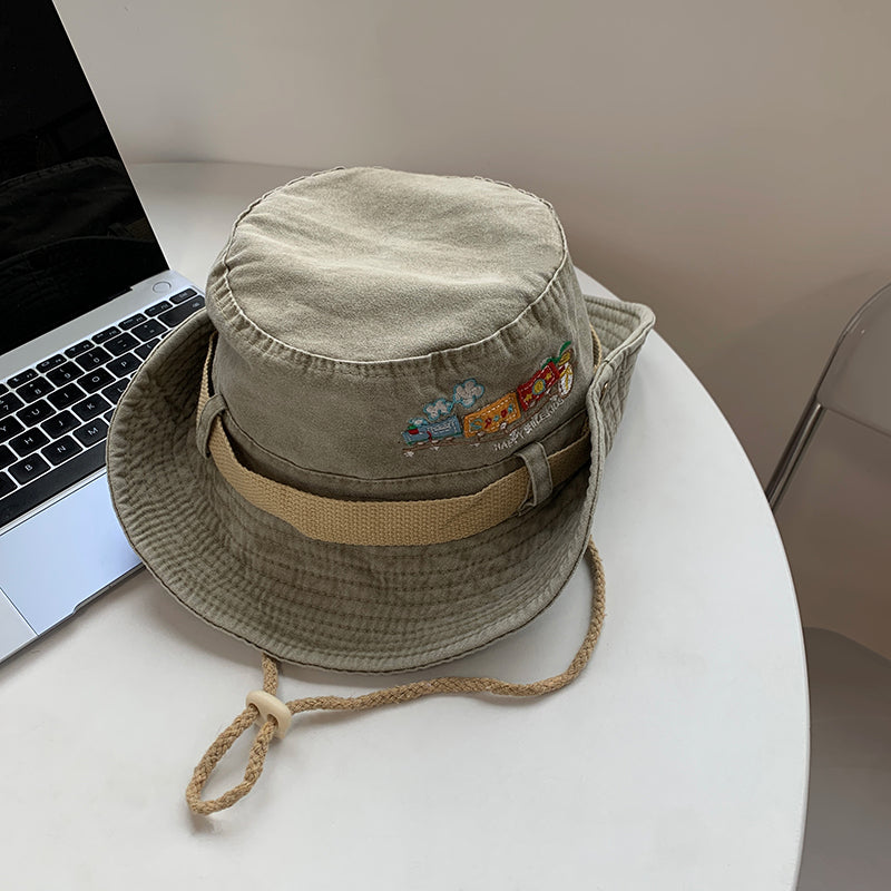 Washed Old Bucket Hat Women's Summer Sunshade