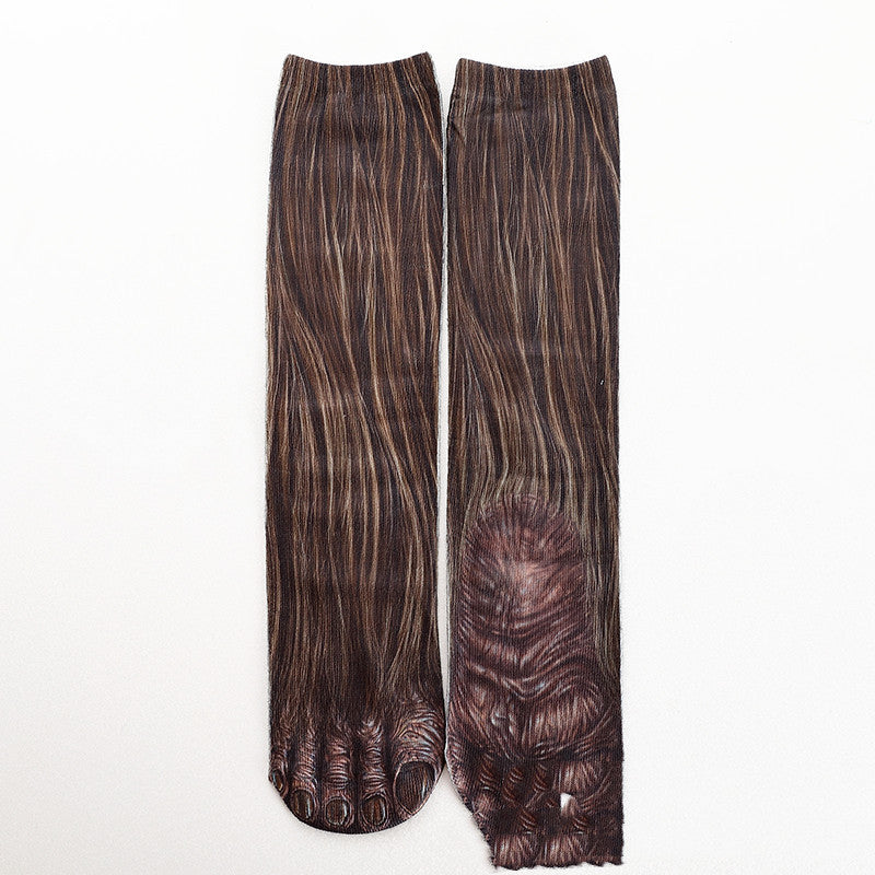 Heat Transfer 3D Printing Socks Animal Hoof Long Tube
