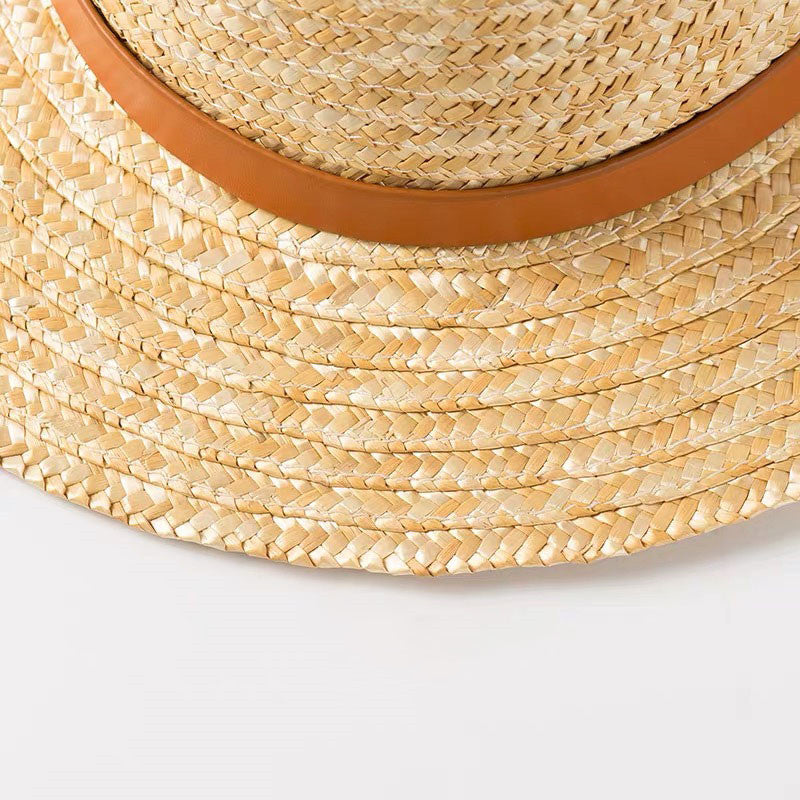 New Outdoor Travel Sunscreen Flat Top Straw Hat