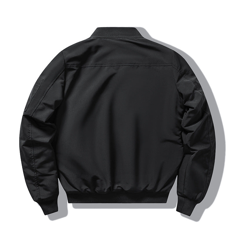 Slim-Fit Stand Collar Harley Motorcycle Men's Retro Embroidery Cotton-padded Coat Coat
