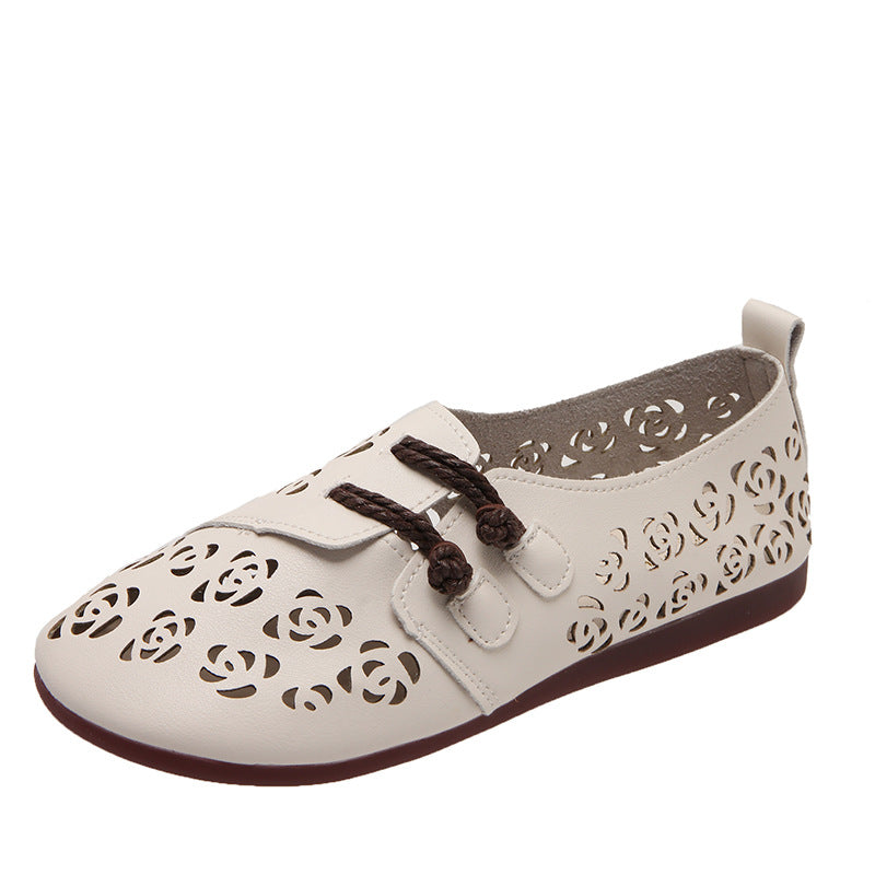 Summer Retro Round Toe Ethnic Style Chinese Frog Mom Shoes