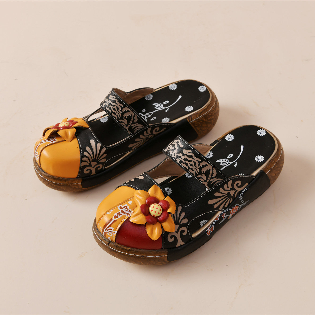Casual Flower Handmade Women's Slippers
