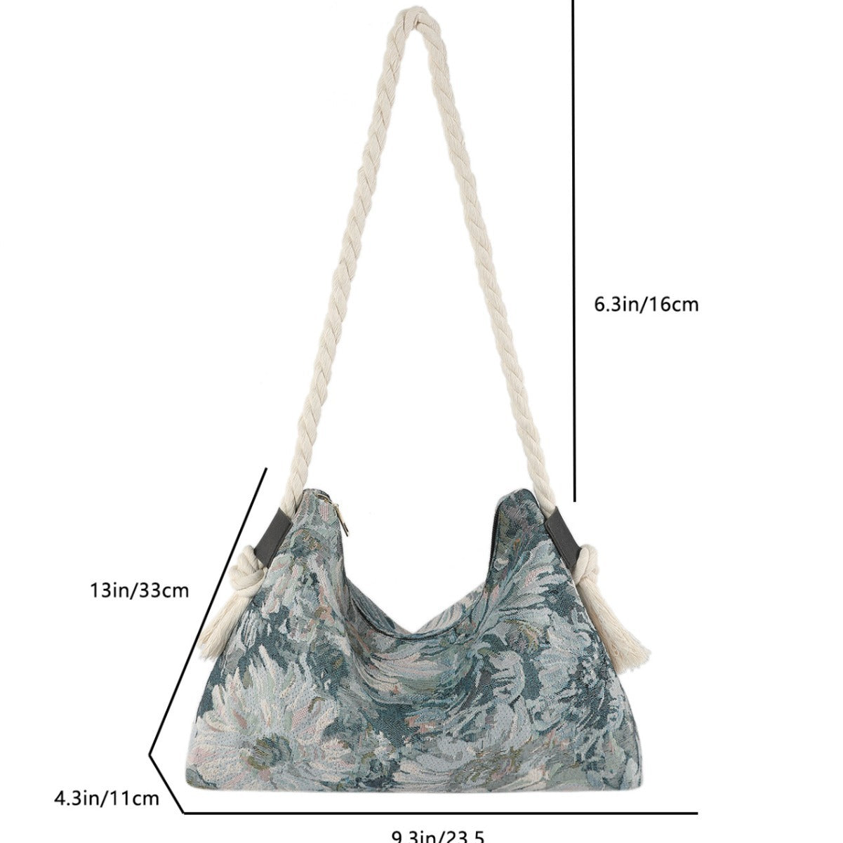 Printet Skuldertaske Mode Leopardprint Stor Kapacitet Crossbody Dametaske