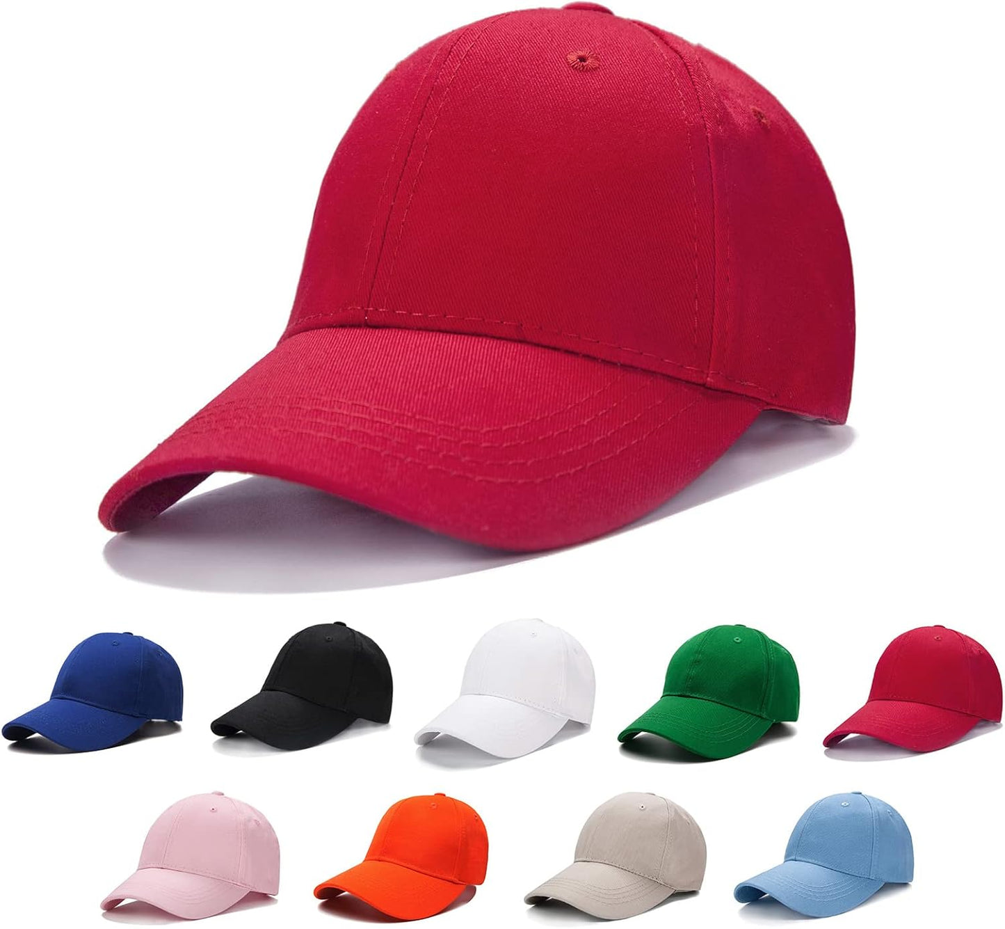 Baseball Cap for Kids-Adjustable Washed Cotton Golf Toddler Hat for Boys & Girls