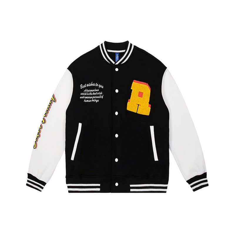 Street Baseball Uniform Håndklædebroderet Frakke til Mænd