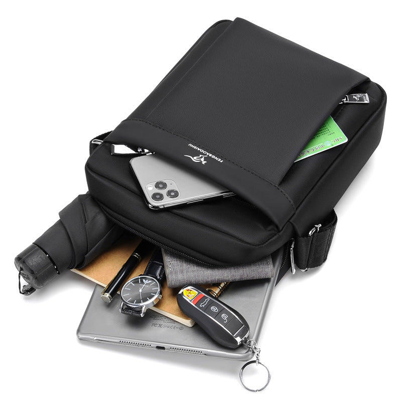 Men's One Shoulder Fashion Casual Messenger Bag Waterproof Oxford Cloth
