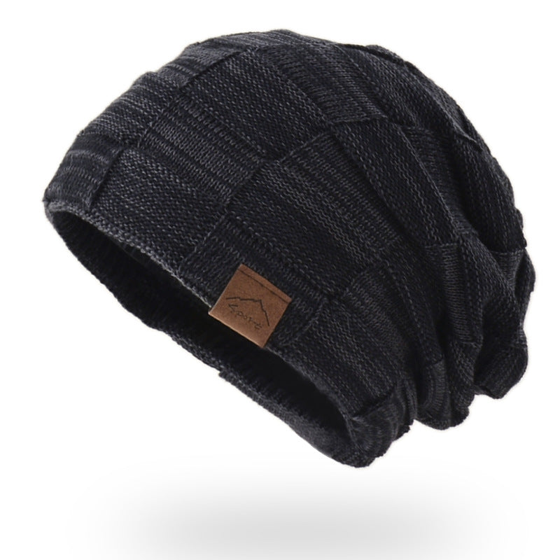 Fleece Mixed Color Versatile Knitted Hat For Warmth