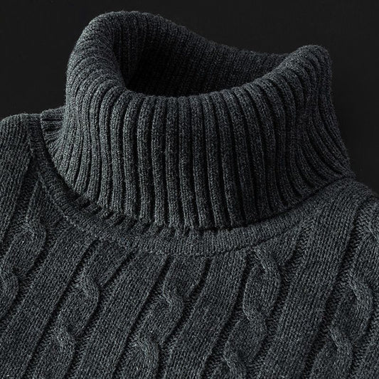 Men's Fleece-lined Thick Casual Sweater
