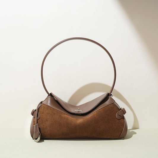 Personalized Simple Casual Autumn And Winter New Frosted Solid Color Tote