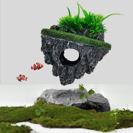 Fish Tank Landscaping Suspended Stone Floating Ornaments
