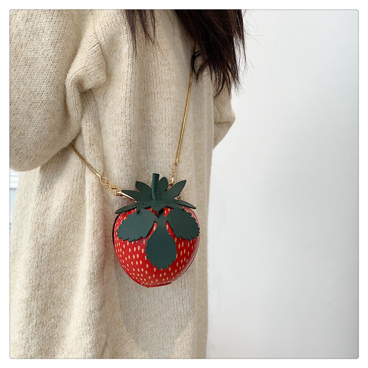 Sweet And Cute Strawberry Style Crossbody Bag
