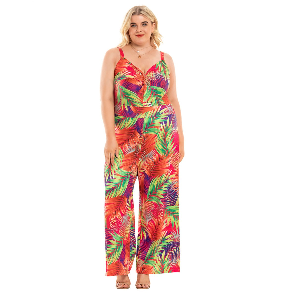 Jumpsuit med brede ben og seler til kvinder