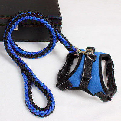 Nylon hundesele til mellemstore til store hunde, K9-polstret hundesele, ekstra reflekterende halsbånd, hvalpesnor, vest til kæledyr, hunde-vest, udstyr til huskyhunde